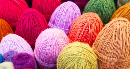 Colorful yarn ready for knitting
