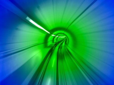 Going trough the underground tunnel (Zurich airport)の写真素材