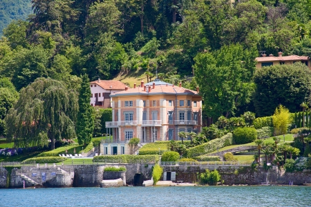 Luxury 19th-century villa on the Como lake, Italy の写真素材