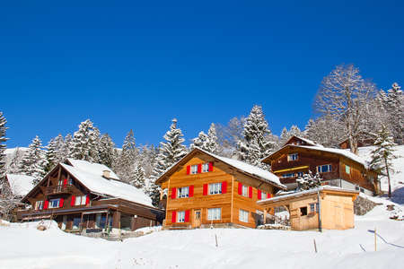 Winter in the swiss alps, Switzerlandのeditorial素材