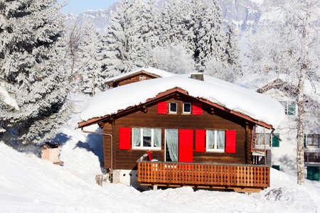 Winter in the swiss alps, Switzerlandのeditorial素材