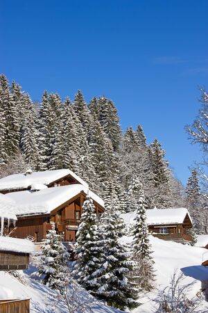 Winter in the swiss alps, Switzerland