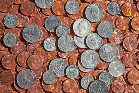 Huge pile of the US coins