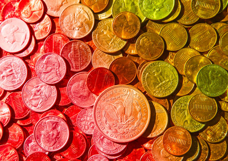 Huge pile of the US coins