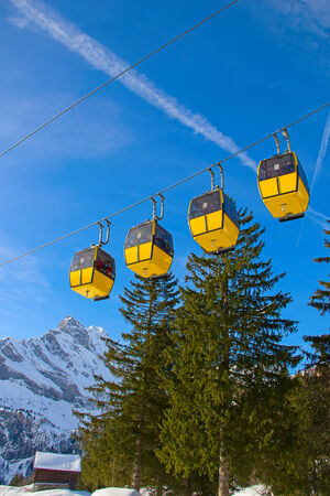 Winter in the swiss alps, Switzerlandの写真素材