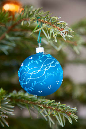 Fragment of the Christmas tree decorationの写真素材