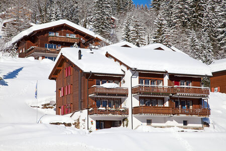 Winter in the swiss alps, Switzerland