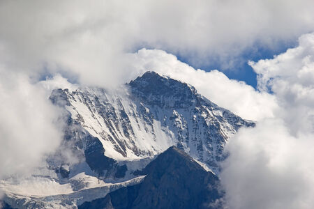 Winter landscape in the Jungfrau regionの写真素材