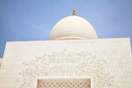 Famous Sheikh Zayed mosque in Abu Dhabi, United Arab Emiratesの写真素材