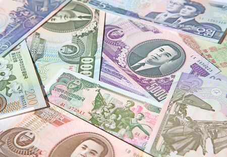 Variety of the Asian banknotesの写真素材