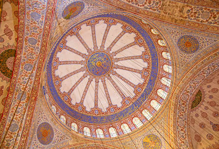 Interior of the famous Blue mosque in Istanbul, Turkey