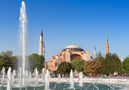 Haghia (Aya) Sophia - famous church and mosque in Istanbulのeditorial素材