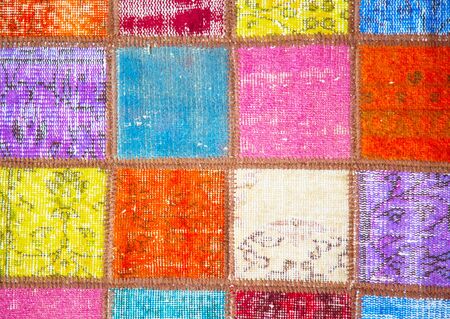 Colorful crazy quilt on the arabian marketの写真素材