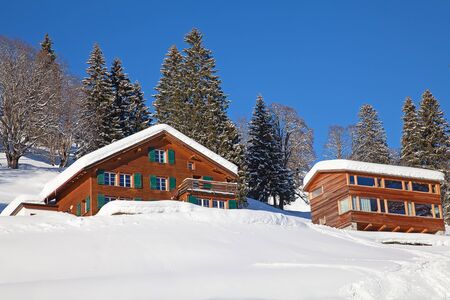 Winter in the swiss alps, Switzerland