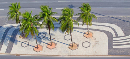 Famous Copacabana beach in Rio de Janeiro, Brasilの写真素材