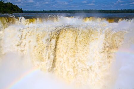 Famous Iguazu falls on the border between Argentina and Brazilの写真素材