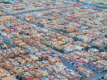 Aerial view of Riyadh downtown in Riyadh, Saudi Arabia.の写真素材