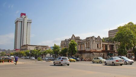 MAPUTO, MOZAMBIQUE - APRIL 29: Badly maintained colonial buildings in Maputo, Mozambique on April...