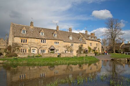 Ancient village "Lower Slaughter" in the Cotswolds regionのeditorial素材