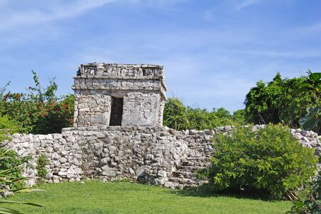 Ruins of the Mayan fortress and temple near Tulum, Mexico