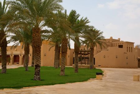 Streets of the old city Diriyah near Ar Riyadh, Kingdom of Saudi Arabiaの写真素材
