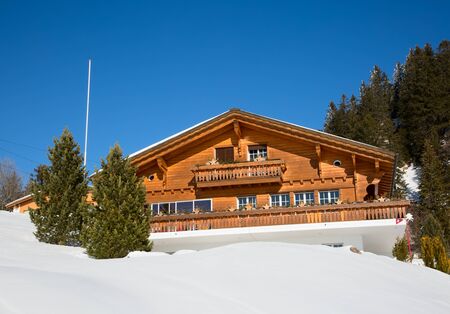 Winter in the swiss alps, Switzerland