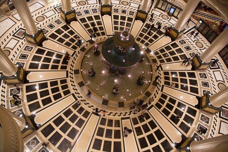 MACAU - APRIL 2: Interior of the Parisian casino on April 2, 2017 in Macau. Macau is famous for casino and luxury resorts.のeditorial素材