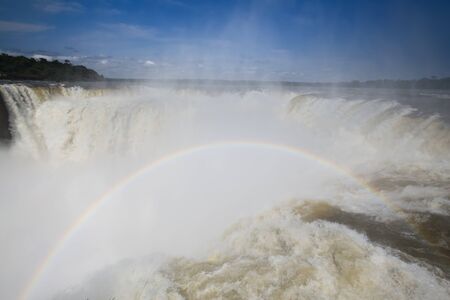 Famous Iguazu falls on the border between Argentina and Brazilの写真素材