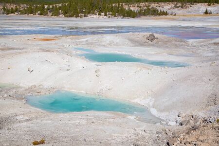 Norris geyser basin in the Yellowstone National park, USAの写真素材