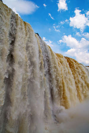 Famous Iguazu falls on the border between Argentina and Brazilの写真素材