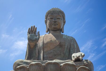 Giant Buddha complex on the Lantau island (Hong Kong)の写真素材