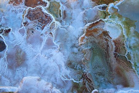Mammoth hot springs in the Yellowstone National Park, Wyoming, USA
