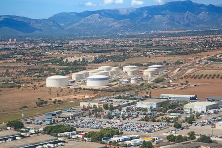 PALMA DE MALLORCA - August 14:  Plane takung off at Palma de Mallorca Airport on August 14, 2017 in Palma, Spain. Palma airport is major hub for tourists coming to the islandのeditorial素材