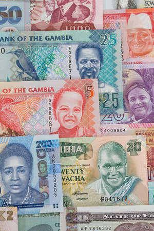 Variety of the African banknotesの写真素材