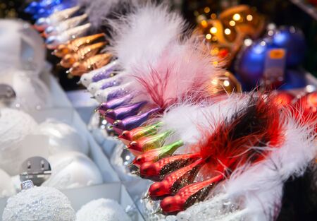 Colorful Christmas market in Strasbourg, Alsace, Franceの写真素材