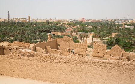 Streets of the old city Diriyah near Ar Riyadh, Kingdom of Saudi Arabiaのeditorial素材