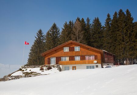 Winter in the swiss alps, Switzerland