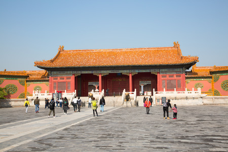 BEIJING, CHINA - OCTOBER 14, 2017: The Forbidden City (Palace museum), the Chinese imperial palace from the Ming dynasty to the end of the Qing dynasty (1420 to 1912).のeditorial素材