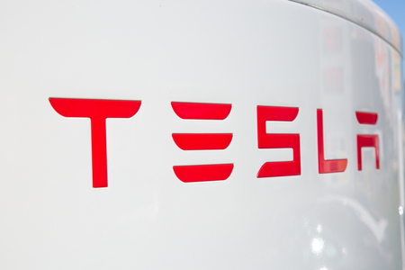 ZURICH - September 8:  Tesla Supercharger station on September 8, 2018 in Zurich, Switzerland. Tesla...