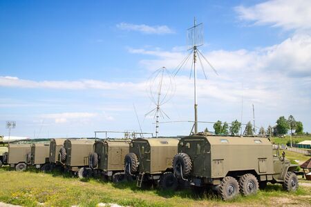 Soviet surface-to-air anti aircraft systems on the military exhibitionの写真素材