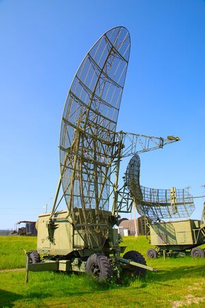 Soviet surface-to-air anti aircraft systems on the military exhibitionの写真素材