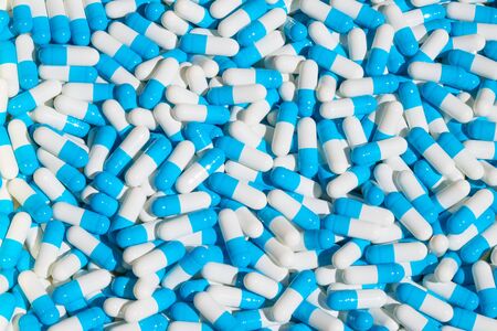 Collection of the colorful capsules with medicinesの写真素材