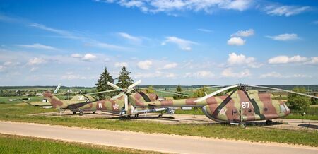 Soviet armored helicopters on the demonstration