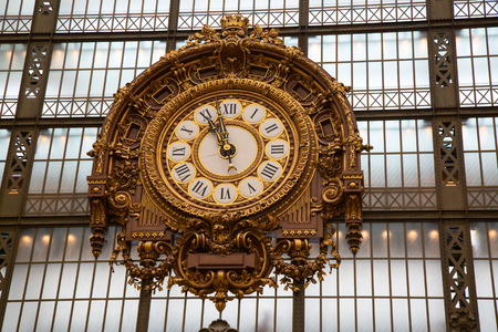 PARIS - FRANCE September 19, 2015: Main hall of the Orsay museum (Musee d'Orsay) in Paris, France....