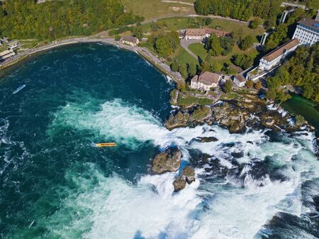 Rheinfall - the biggest waterfall in Europeの写真素材