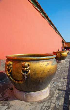 BEIJING, CHINA - OCTOBER 14, 2017: The Forbidden City (Palace museum), the Chinese imperial palace from the Ming dynasty to the end of the Qing dynasty (1420 to 1912).のeditorial素材