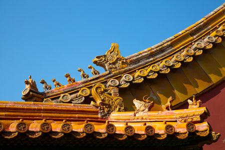 BEIJING, CHINA - OCTOBER 14, 2017: The Forbidden City (Palace museum), the Chinese imperial palace from the Ming dynasty to the end of the Qing dynasty (1420 to 1912).のeditorial素材