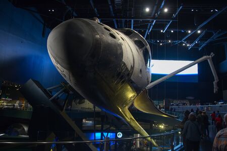 KENNEDY SPACE CENTER, FLORIDA, USA - DECEMBER 2, 2019: Space shuttle Atlantis exhibition at the visitor complex of Kennedy Space Centerのeditorial素材