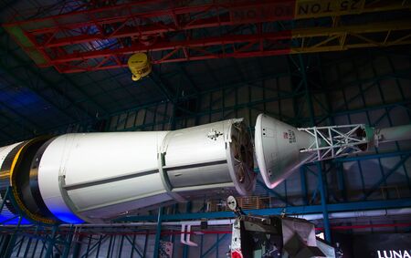 KENNEDY SPACE CENTER, FLORIDA, USA - DECEMBER 2, 2019: Saturn V / Apollo exhibition at the visitor complex of Kennedy Space Centerのeditorial素材