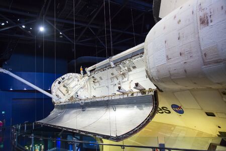 KENNEDY SPACE CENTER, FLORIDA, USA - DECEMBER 2, 2019: Space shuttle Atlantis exhibition at the...